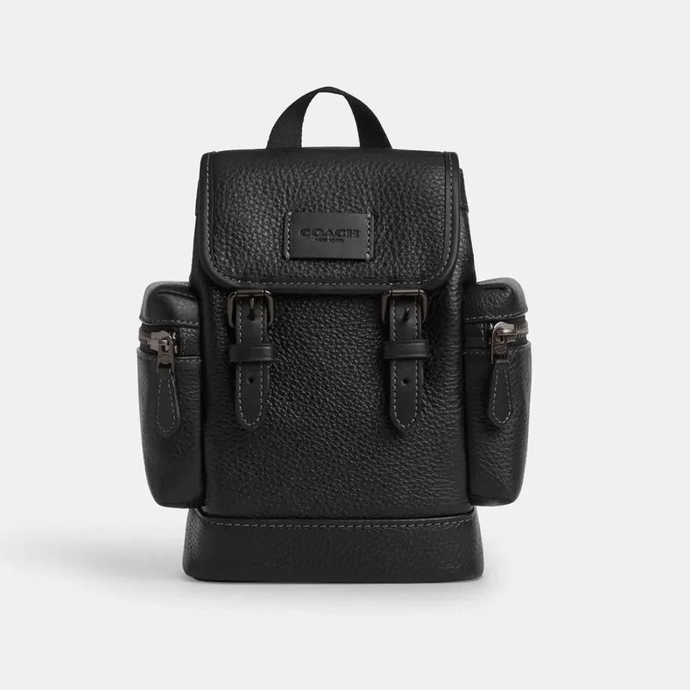 Last 2‼️Coach Sprint Sling Pack Leather CBF63 Black Copper/Black